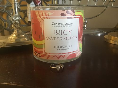 Customer photo review of Juicy Watermelon Candle - Ring Collection