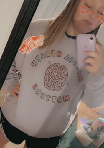 Customer photo review of Mental Health Matters (Brain) -- Sweatshirt