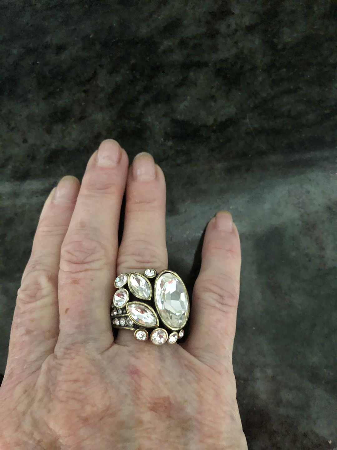 Customer photo review of HEIDI DAUS® "Vintage Classic" Crystal Deco Ring