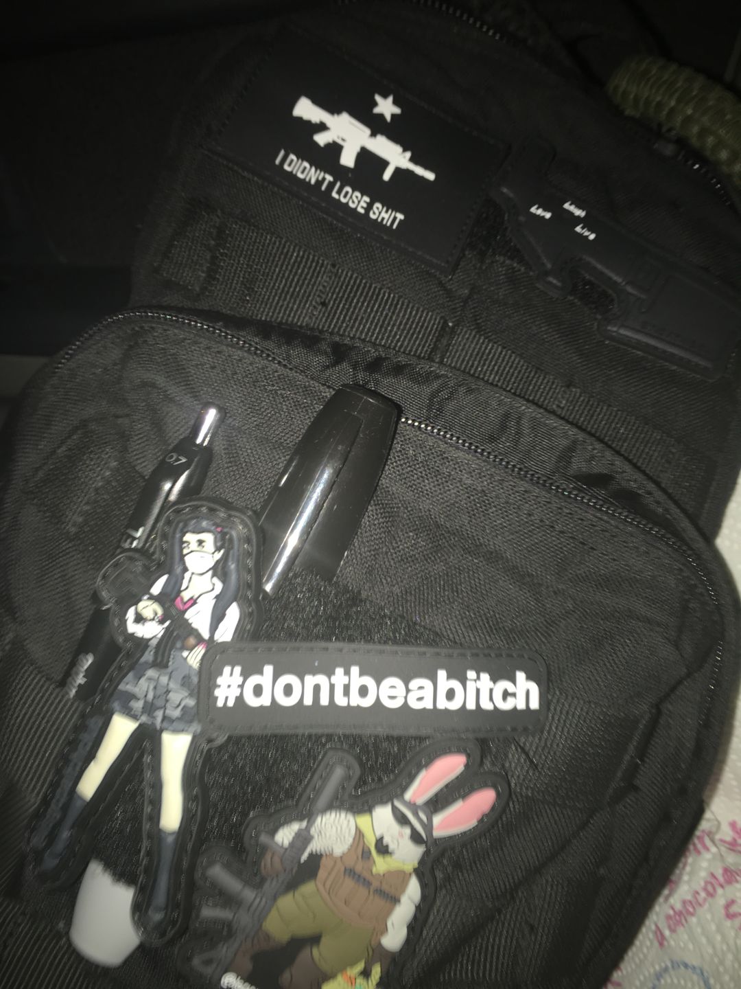 Customer photo review of Live Laugh Love Morale Patch