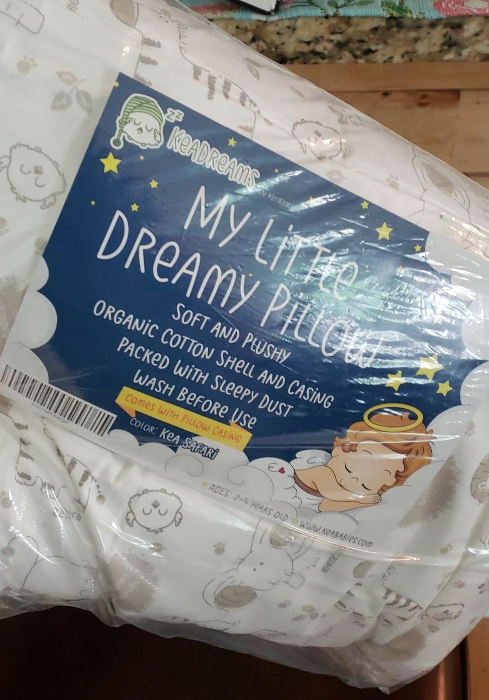 Customer photo review of Toddler Pillow with Cute Pillowcase