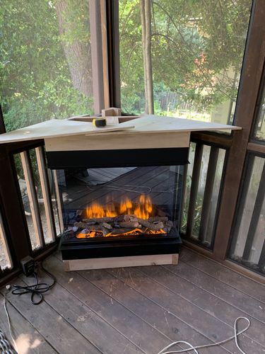 Customer photo review of Electric Modern Evonicfires 32'' Built-In 3-sided Electric Fireplace - E32H-3S
