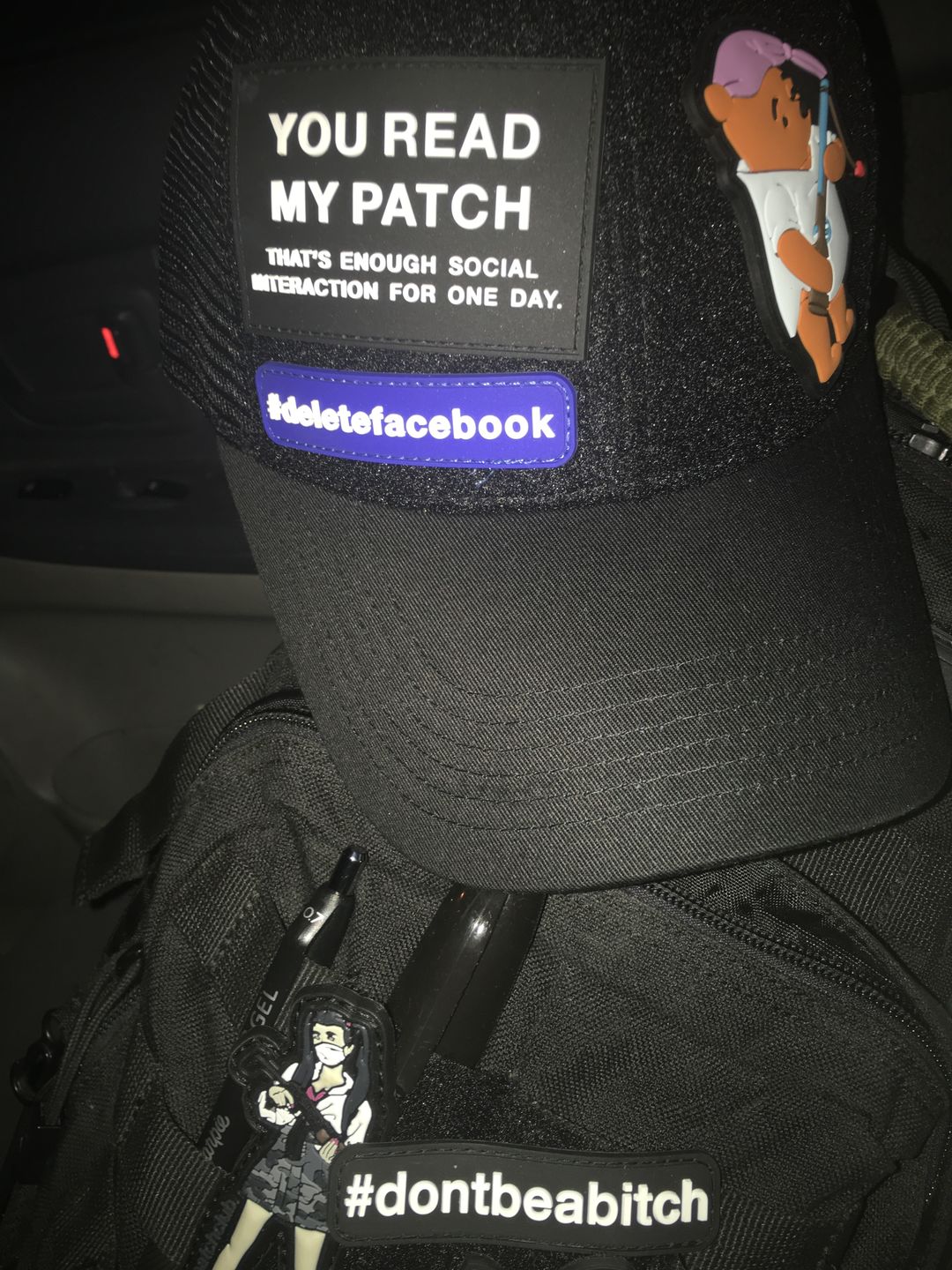 Customer photo review of STO Tactical Velcro Morale Patch Hat W/PVC Patch