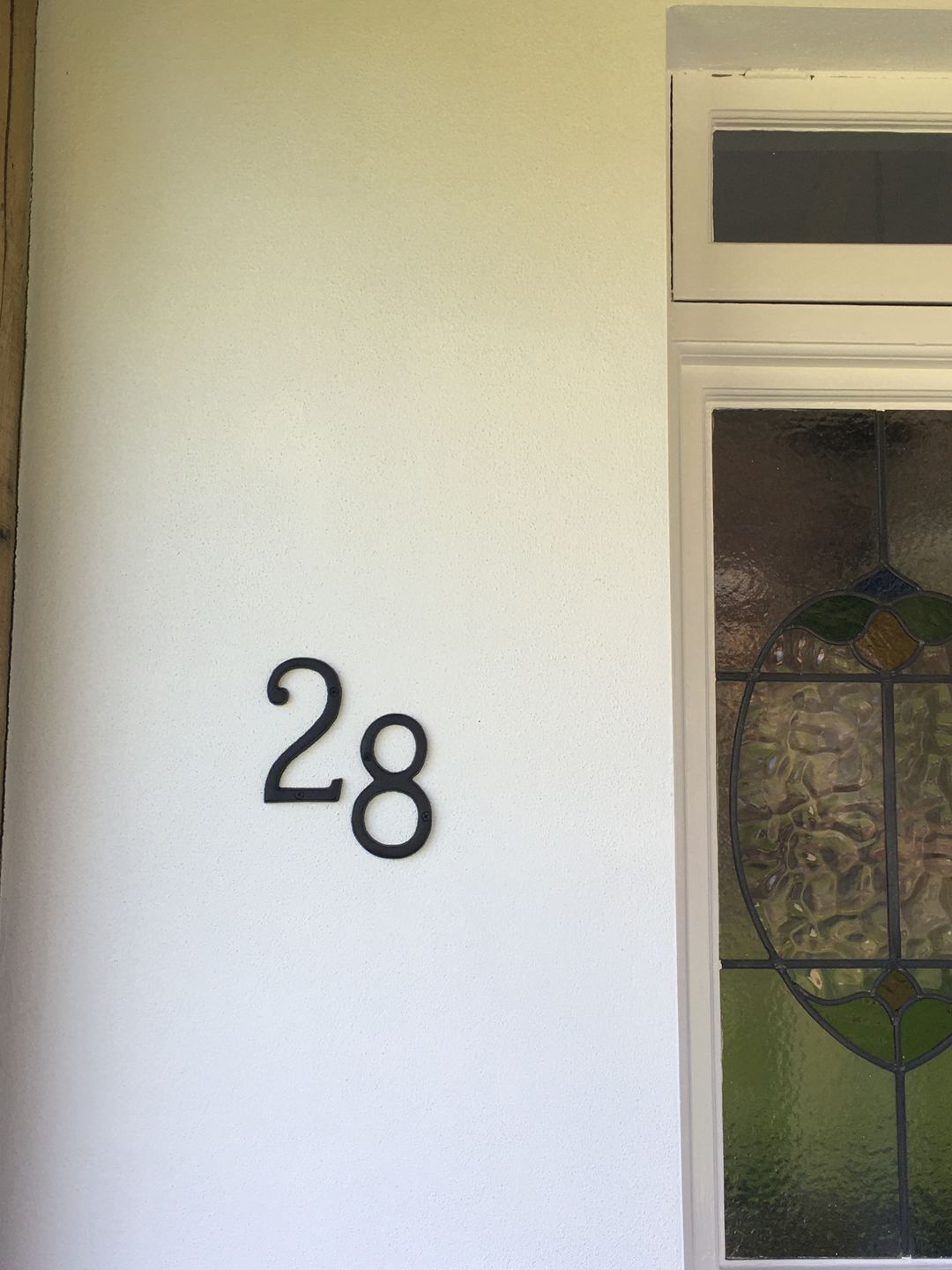 Customer photo review of 6" Cast Iron House Numbers · Black  ·