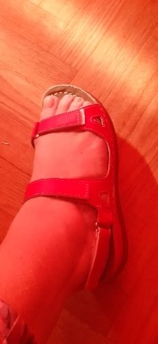 Customer photo review of Dr. Care  - Premium Faux Leather Orthopedic Women Sandals