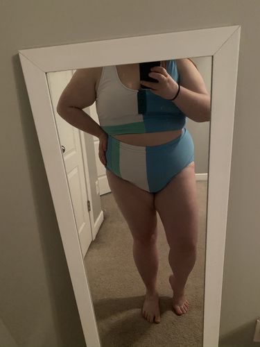 Customer photo review of Riptide Bottom | Blue | Final Sale