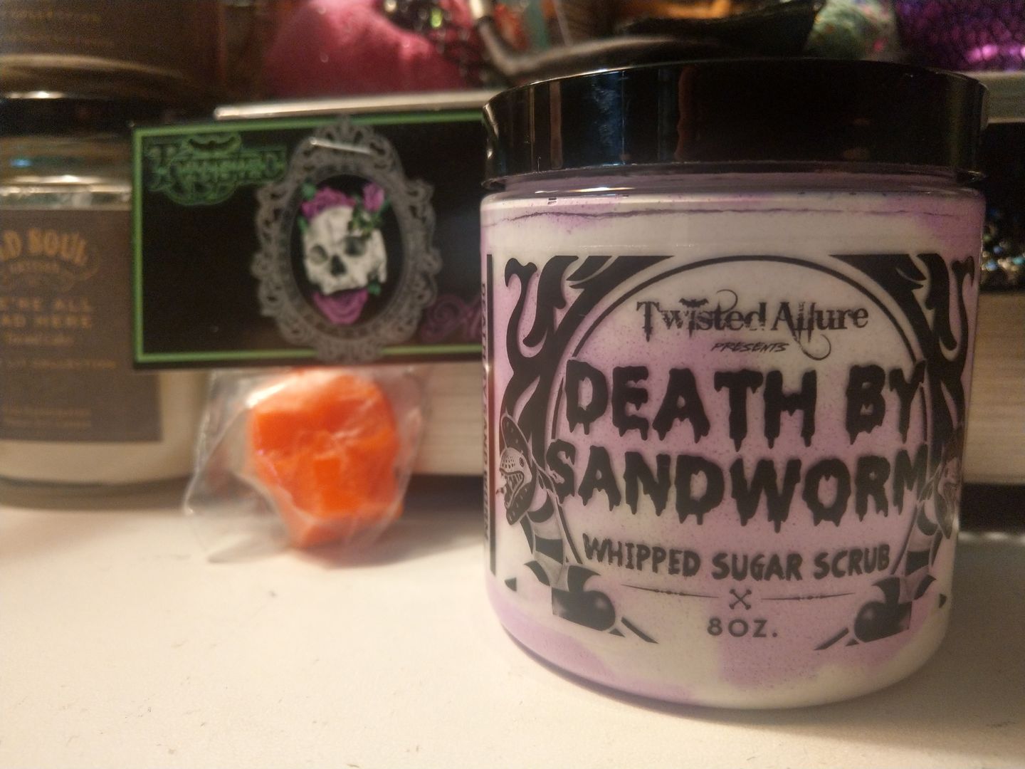 Customer photo review of Death by Sandworm  Sugar Scrub