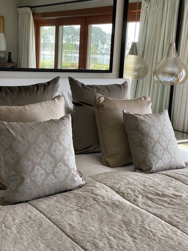 Customer photo review of Diamond Silver Pillow Cover