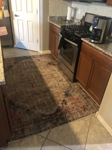 Customer photo review of The Rug Collective­™ Distressed Vintage Derya Multi Area Rug
