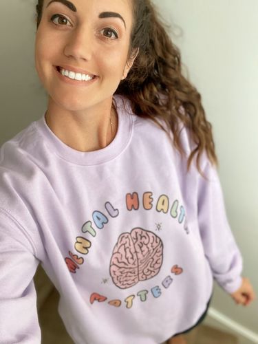 Customer photo review of Mental Health Matters (Brain) -- Sweatshirt