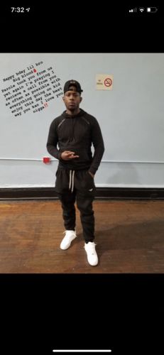 Customer photo review of Outside Solid One Stripe Track Pants (Red - White) (100-401)