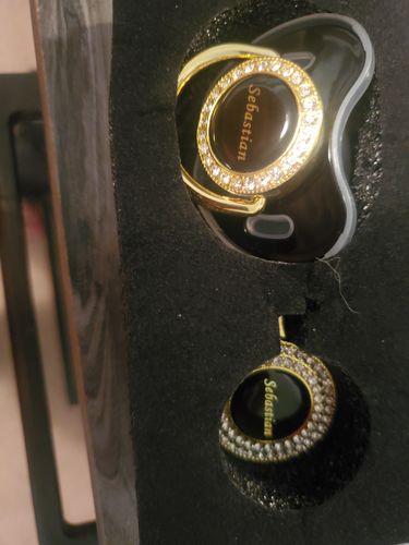 Customer photo review of Custom options for Luxury Pacifier™