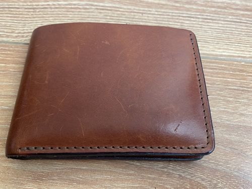 Customer photo review of No.55 | 'Buck Brown' Men's Leather Bill Fold Wallet