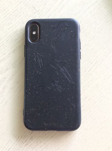 Customer photo review of Eco Friendly iPhone X / XS Phone Case - Shark Frenzy in Charcoal Black