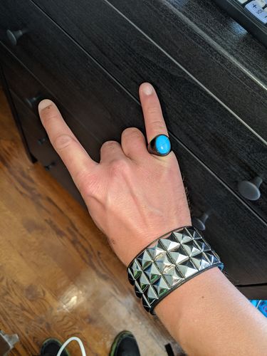 Customer photo review of BLACK NAVAJO STONE RING
