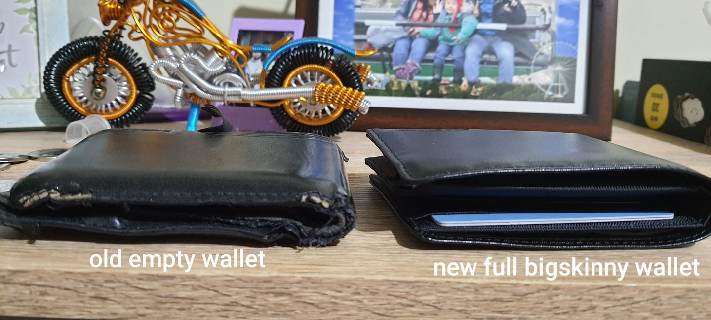 Customer photo review of RFID Blocking Leather L-Fold Wallet Black
