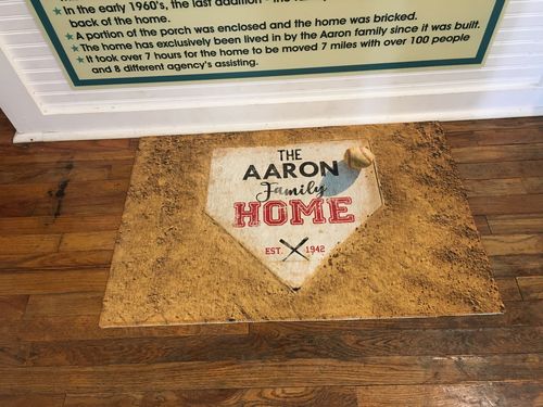 Customer photo review of Personalized Home Plate Welcome Mat