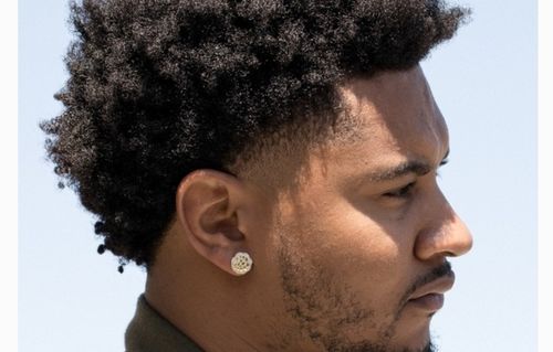 Customer photo review of 14k Finish Superior Grade CZ Round Studs