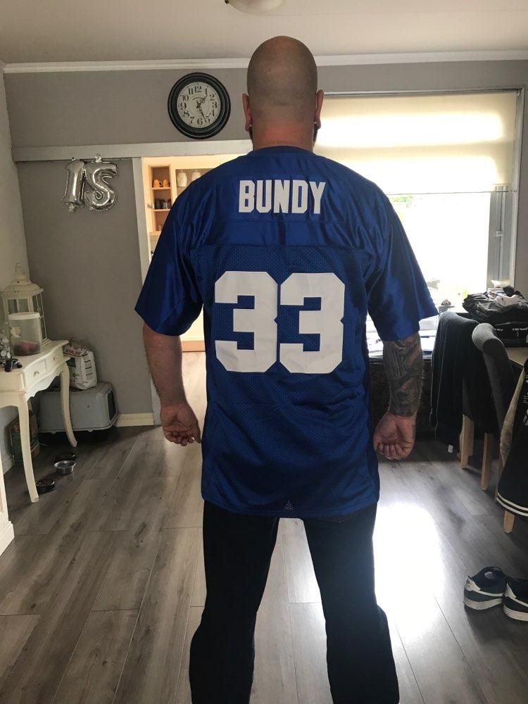 Customer photo review of Al Bundy Polk High 'Married With Children' Movie Football Jersey