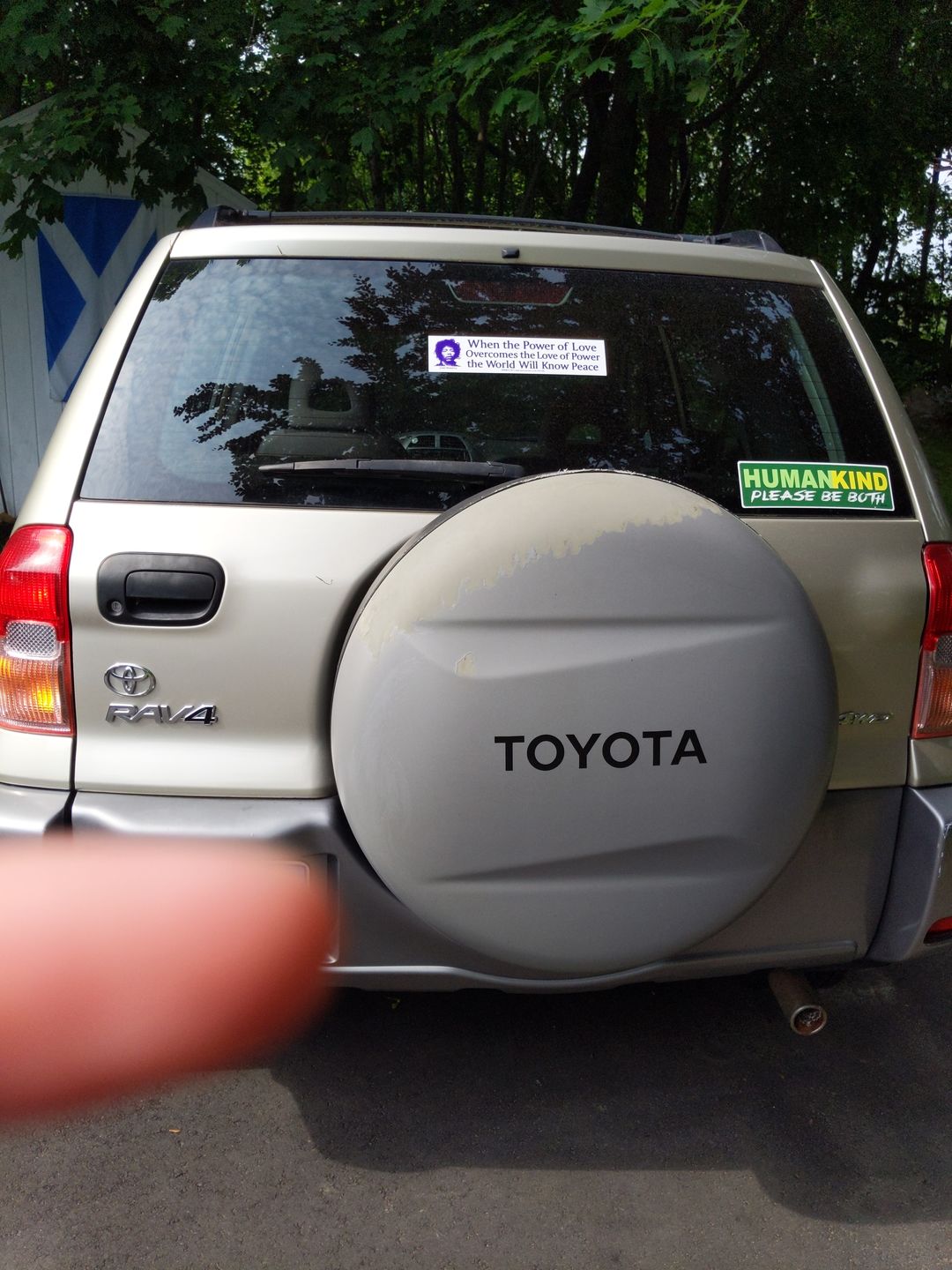 Customer photo review of Jimi Hendrix Power of Love Bumper Sticker