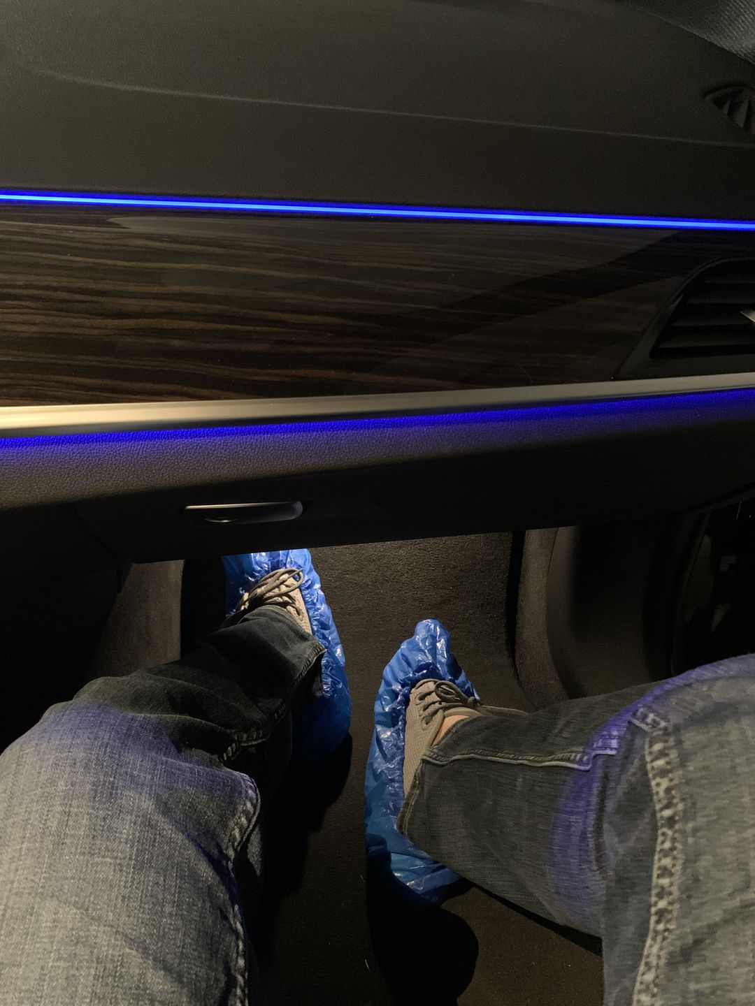 Customer photo review of Innovative Haus™ Premium Thick Waterproof Disposable Boot & Shoe Covers | 100-Pack Blue
