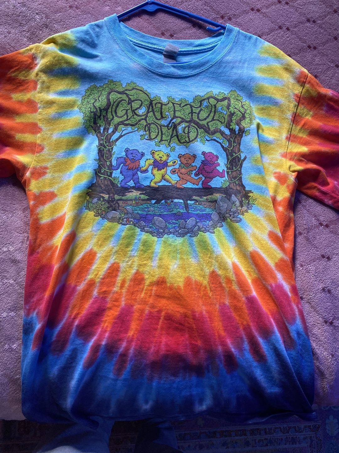 Customer photo review of Grateful Dead Wood Bears Tie Dye T Shirt