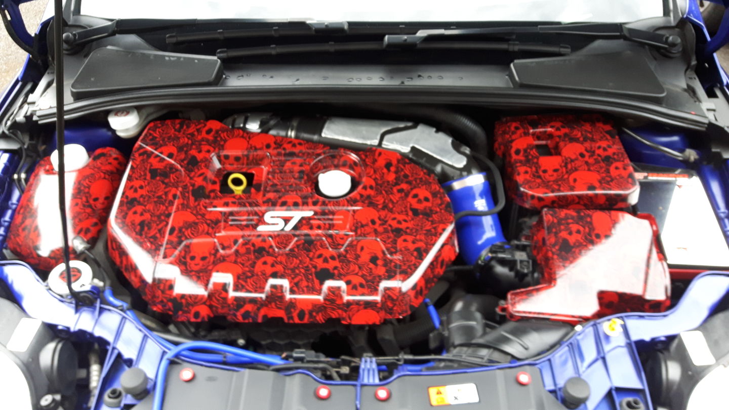Customer photo review of Mk2/3/4 Focus / Mk 6/7/8 Fiesta, ST180 Engine Cap Cover Kit (Painted/ Hydrodipped)