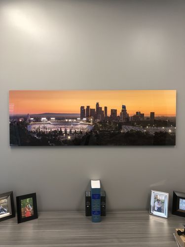 Philip G.’s Dodger Stadium photograph in his office