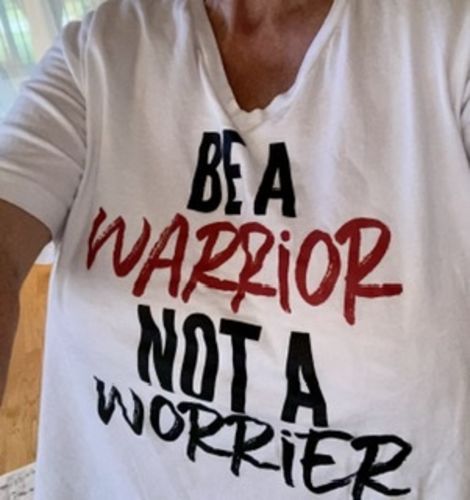 Customer photo review of Be A Warrior Not A Worrier Relax Fit V-Neck
