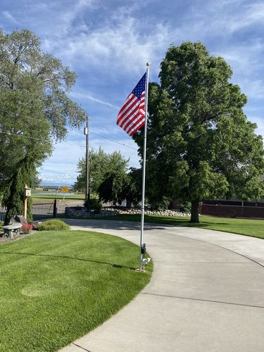 Customer photo review of Liberty Telescoping Flagpole with Optional Solar Light