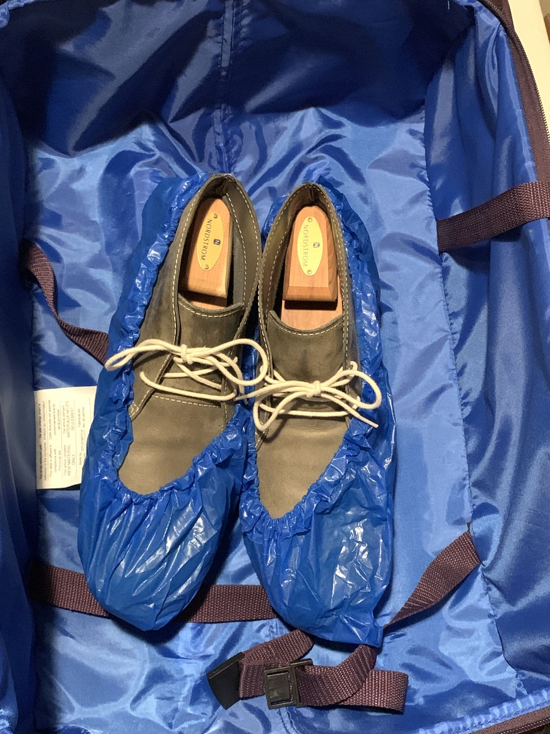 Customer photo review of Innovative Haus™ Premium Thick Waterproof Disposable Boot & Shoe Covers | 100-Pack Blue