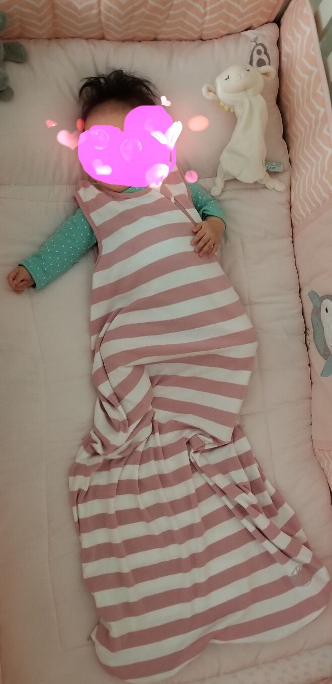 Customer photo review of Ecolino® Organic Cotton Classic Baby Sleep Bag or Sack, Blush