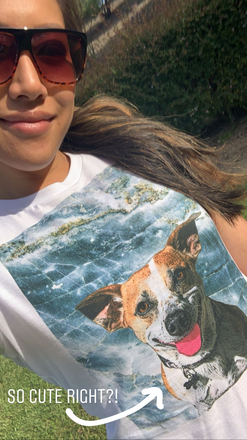 Customer photo review of Custom Pet Art Ladies Crew