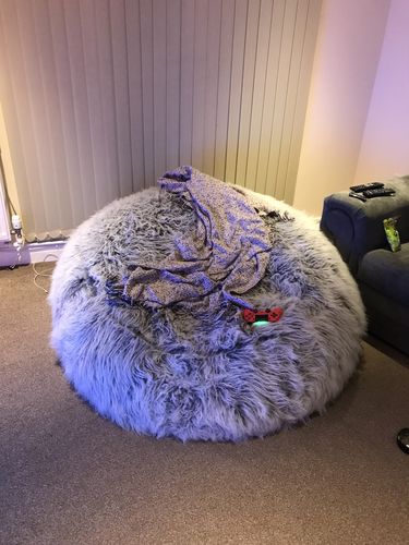 Customer photo review of The Ultimate XXL Adults Children’s Pre-filled Faux Fur Bean Bag