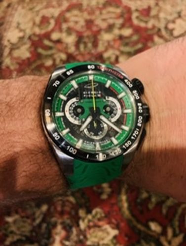 Customer photo review of SHIFT - Green Swiss Sport Chrono Watch
