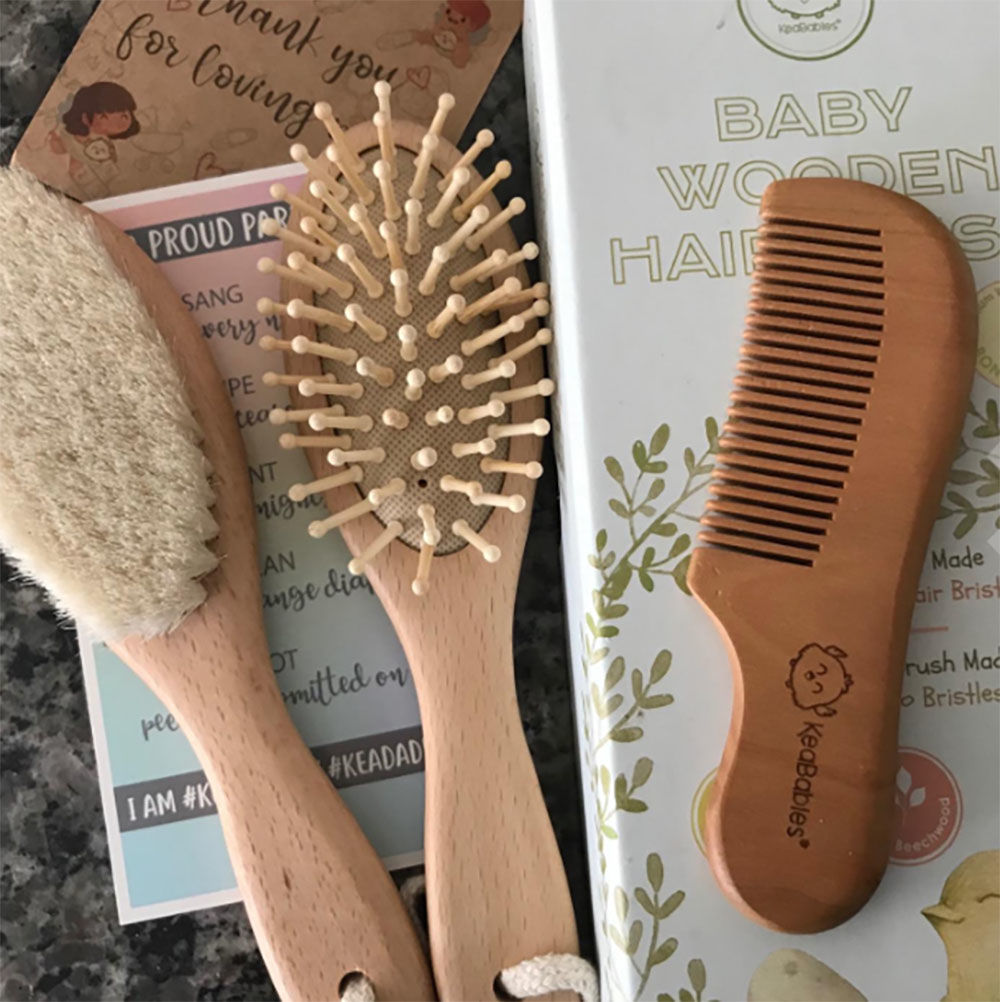 Customer photo review of Baby Hair Brush and Comb Set