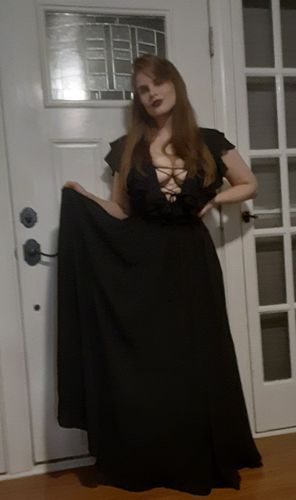 Customer photo review of Mythical Goddess Gown in Black