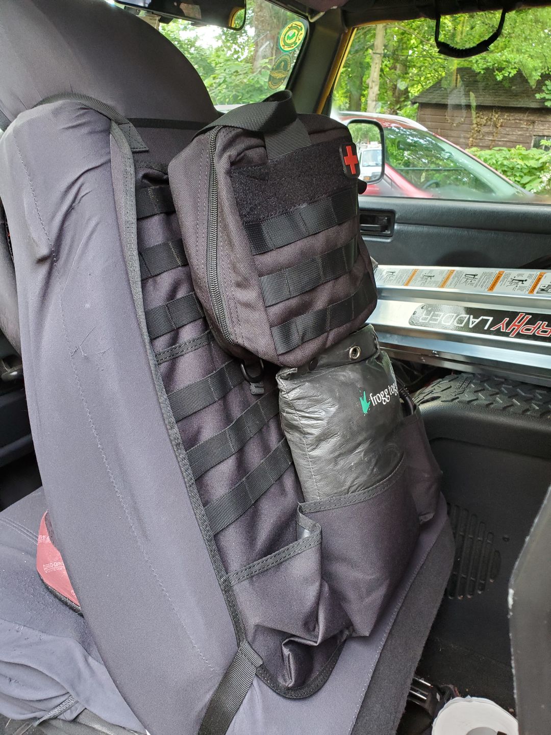 Customer photo review of Tactical MOLLE Car Seat Organizer v2