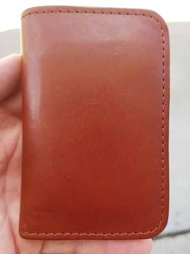Customer photo review of No.52 | 'Chestnut' Vertical Leather Wallet