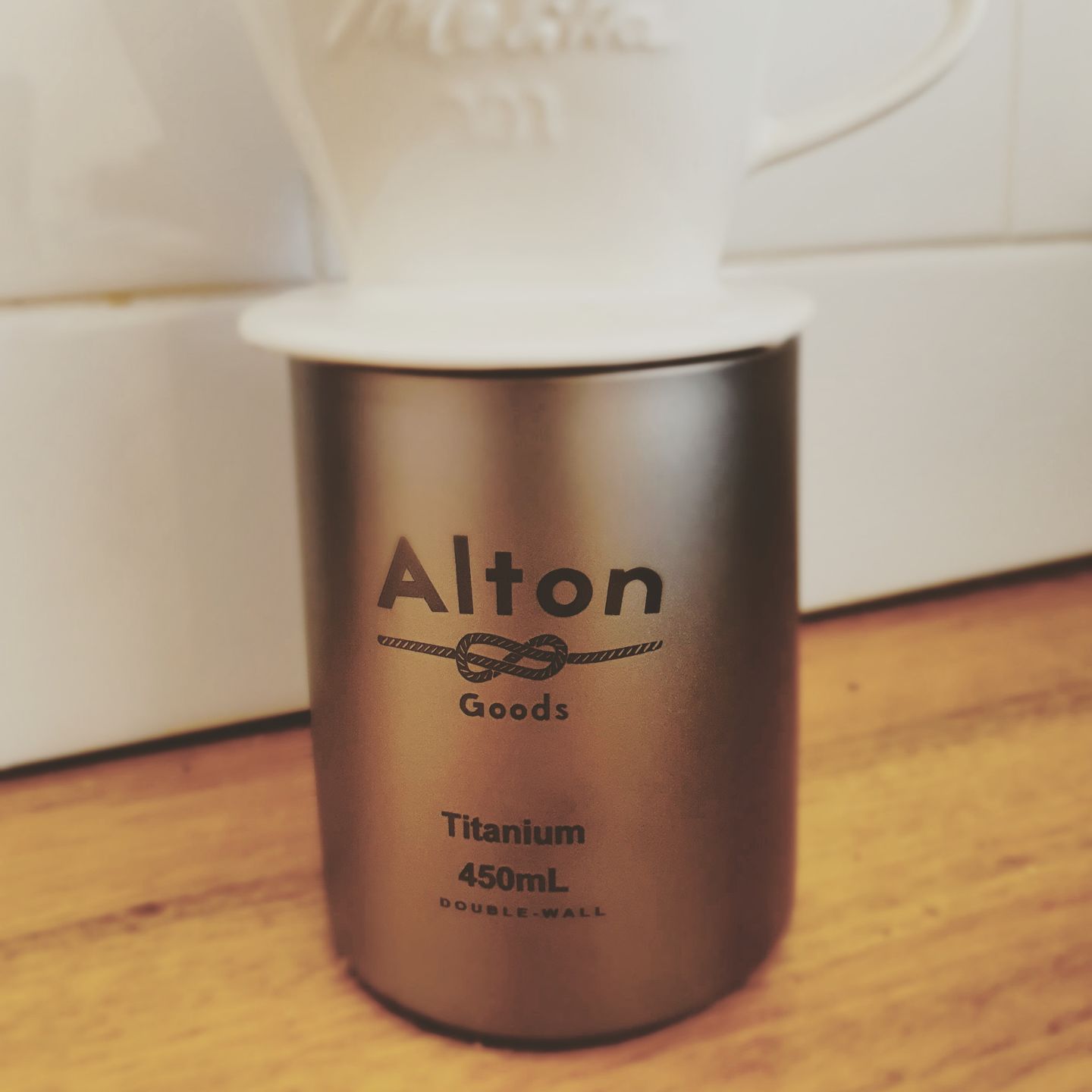 Customer photo review of Titanium Double-Wall Mug 450mL