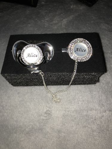 Customer photo review of Custom options for Luxury Pacifier™