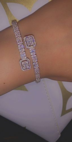 Customer photo review of Silver Baguette Bracelet - Plated - 7 Inch