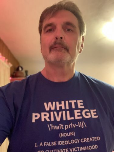 Customer photo review of White Privilege Definition Shirt