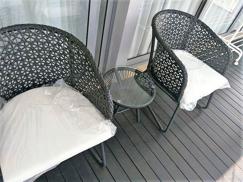 Customer photo review of Horizon Patio Set, Cream Cushion