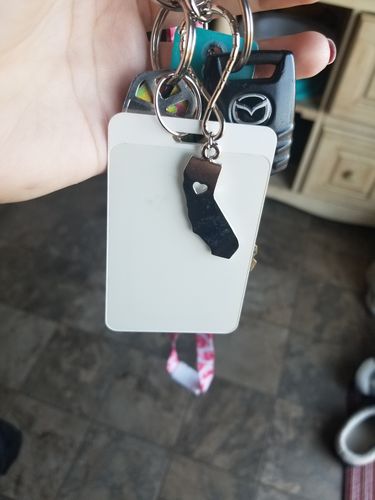Customer photo review of Northern California Love Keychain