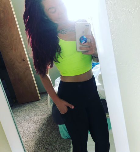 Customer photo review of Mesh Insert Butt Lift Active Leggings - Black
