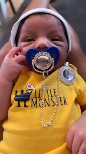 Customer photo review of Custom options for Luxury Pacifier™