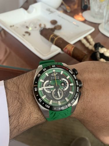 Customer photo review of SHIFT - Green Swiss Sport Chrono Watch