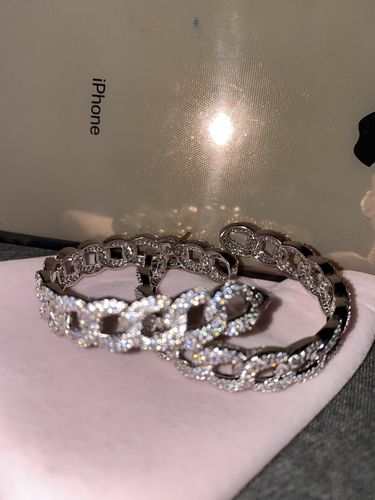 Customer photo review of Cuban hoop earrings