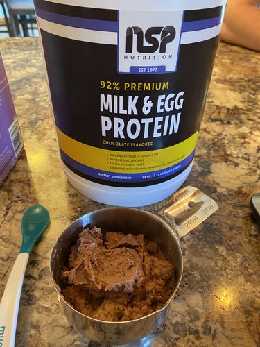 Customer photo review of 92% Milk & Egg Protein Powder